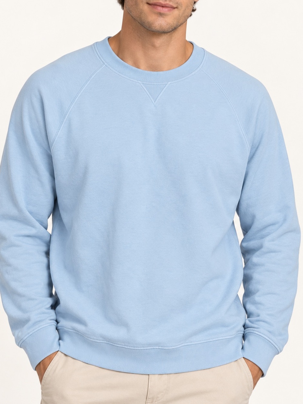 NWT Goodfellow & Co Light Blue Raglan Crewneck Sweatshirt size XXL